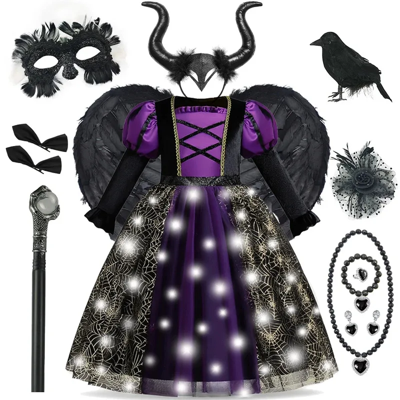 Girls Black Witch Dress Halloween Cosplay Devil Queen Costumes Carnival Party Kids Ball Gown Children Stage Performance Outfits
Girls Black Witch Dress Halloween Cosplay Devil Queen Costumes Carnival Party Kids Ball Gown Children Stage Performance Outfits