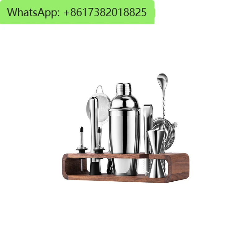 Three-stage bartender 11-piece set 304 stainless steel jazz black snow cup, shaking cup 304 wooden frame for home use
Three-stage bartender 11-piece set 304 stainless steel jazz black snow cup, shaking cup 304 wooden frame for home use