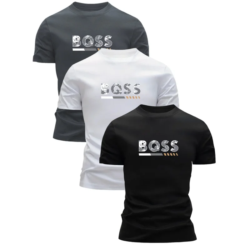 3 Packaged with fashionable letter pattern print 、Round Neck T Shirt,Fashionable and simple pattern print ,Modern casual wear
3 Packaged with fashionable letter pattern print 、Round Neck T Shirt,Fashionable and simple pattern print ,Modern casual wear