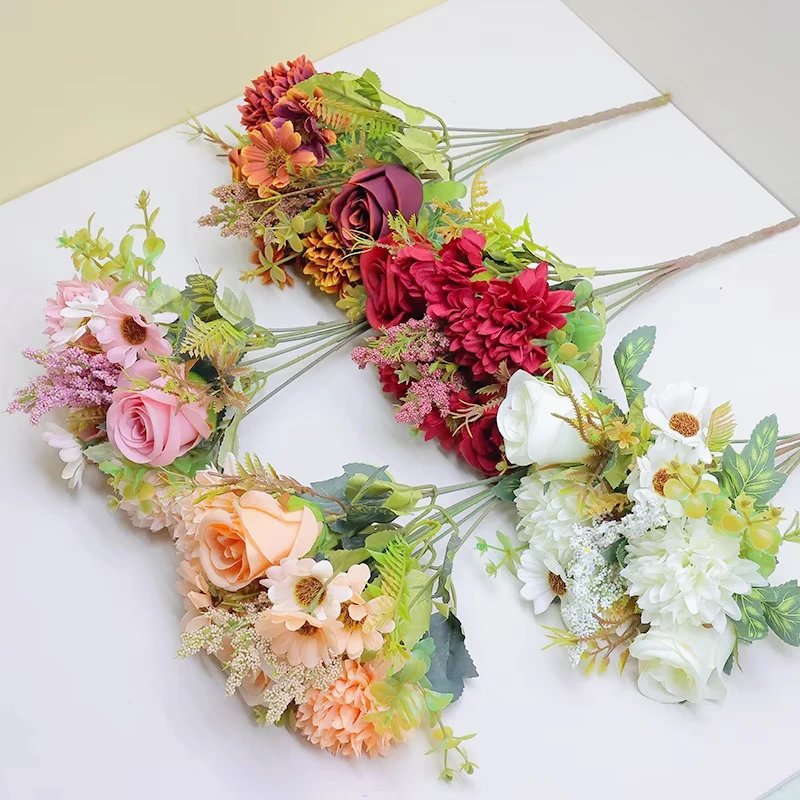 Autumn Peony Artificial Silk Flower Rose Room Wedding Valentine's Day Decoration Christmas Arrangement Fake Floral Bride Bouquet
Autumn Peony Artificial Silk Flower Rose Room Wedding Valentine's Day Decoration Christmas Arrangement Fake Floral Bride Bouquet