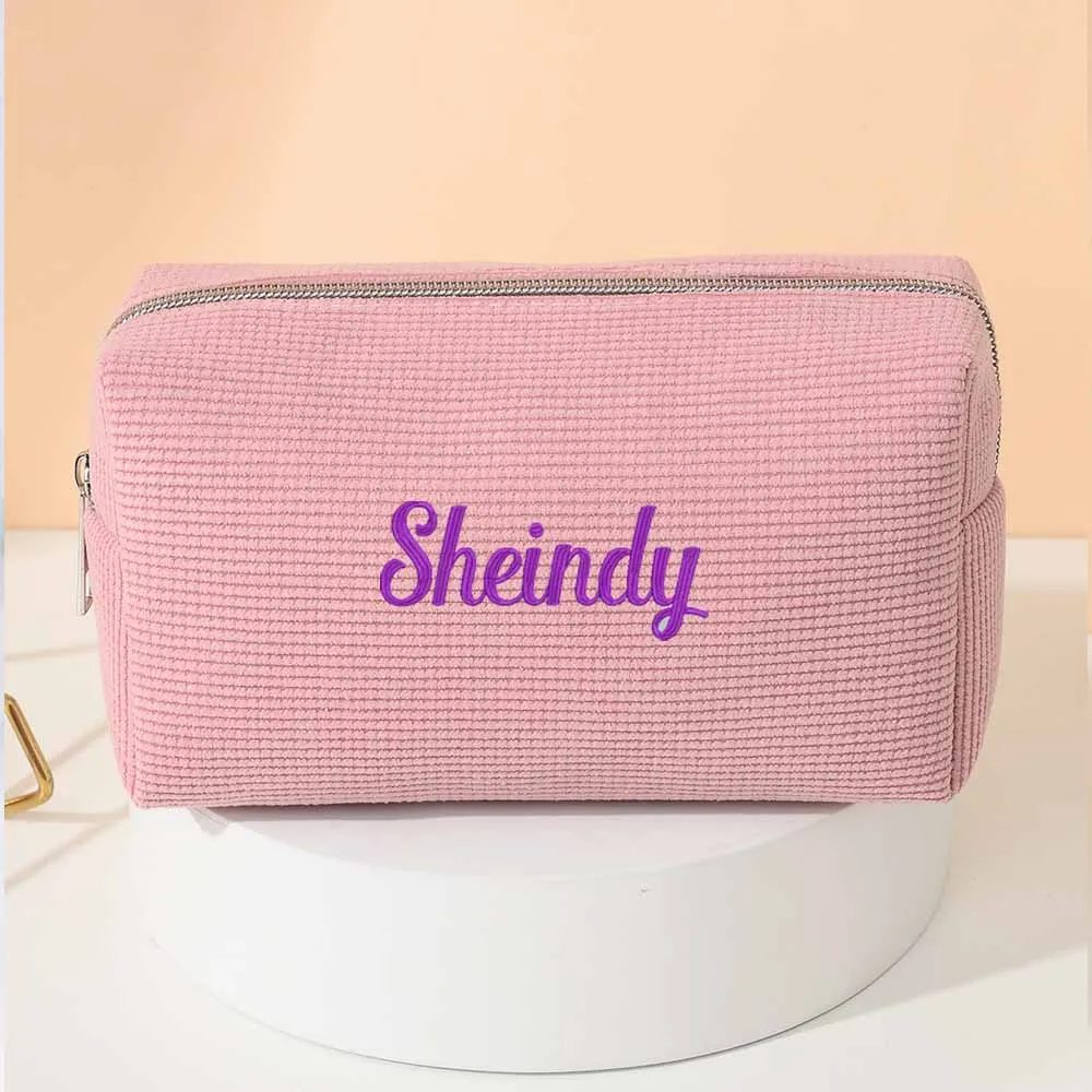 Personalized Name Fashion Travel Makeup Bag, Portable Zipper Makeup Bag, Embroidered Storage Handbag, Beauty Bag, Gift Bag
Personalized Name Fashion Travel Makeup Bag, Portable Zipper Makeup Bag, Embroidered Storage Handbag, Beauty Bag, Gift Bag