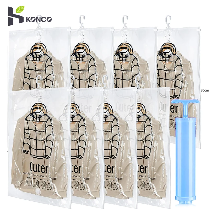 Hanging Vacuum Storage Bag for Clothes Reusable Compressed Bag Seal Storage Bag Clothing Bag for Suits and Coats 1/3/5Pcs
Hanging Vacuum Storage Bag for Clothes Reusable Compressed Bag Seal Storage Bag Clothing Bag for Suits and Coats 1/3/5Pcs