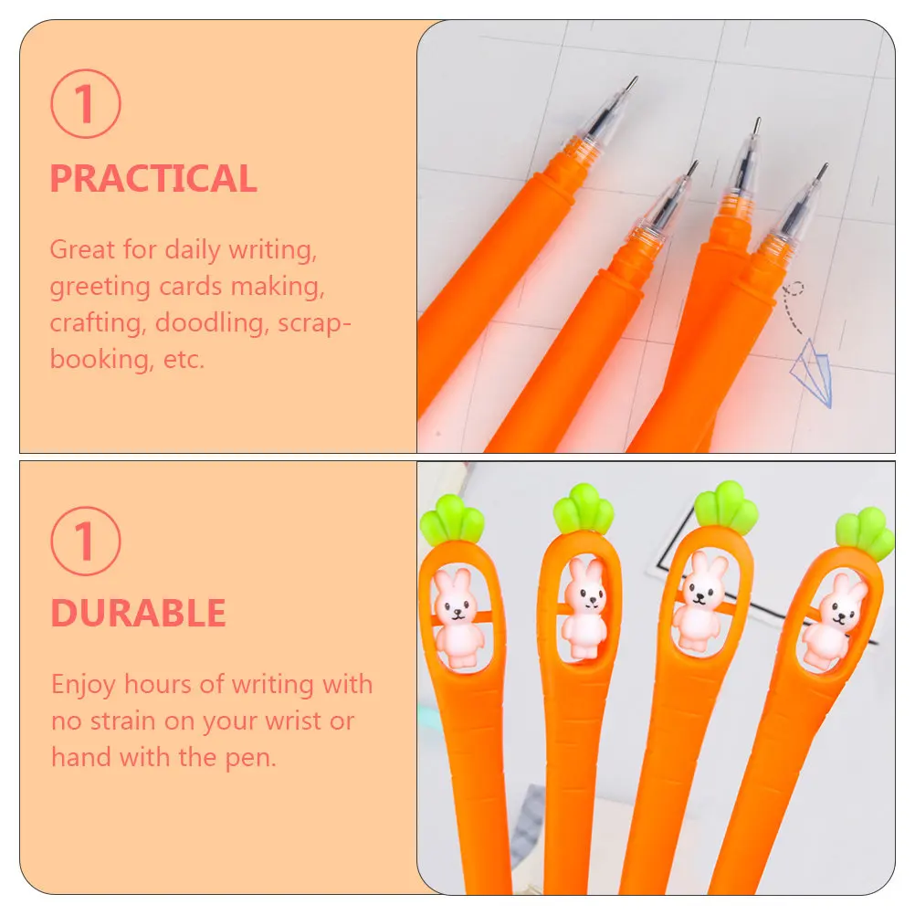 8Pcs Carrot Gel Ink Pen Smooth Writing Neutral Pens for Students Teachers Artists Crafting Doodling Greeting Cards Making
8Pcs Carrot Gel Ink Pen Smooth Writing Neutral Pens for Students Teachers Artists Crafting Doodling Greeting Cards Making