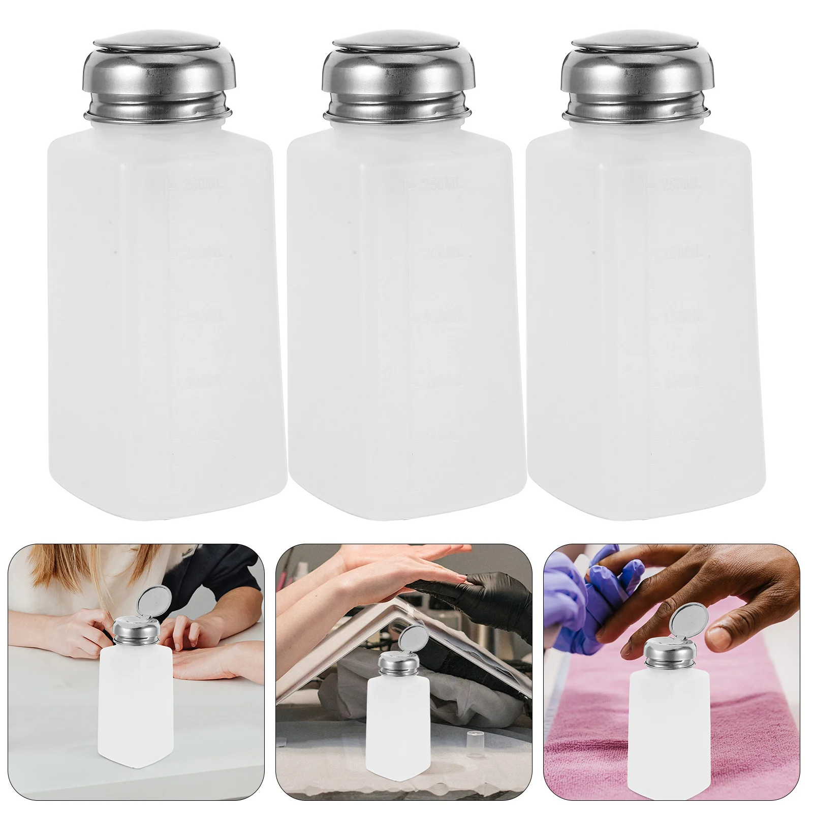 5 Pcs Push Alcohol Bottle Pump Dispenser Container Nail Polish Plastic Empty Bottles
5 Pcs Push Alcohol Bottle Pump Dispenser Container Nail Polish Plastic Empty Bottles