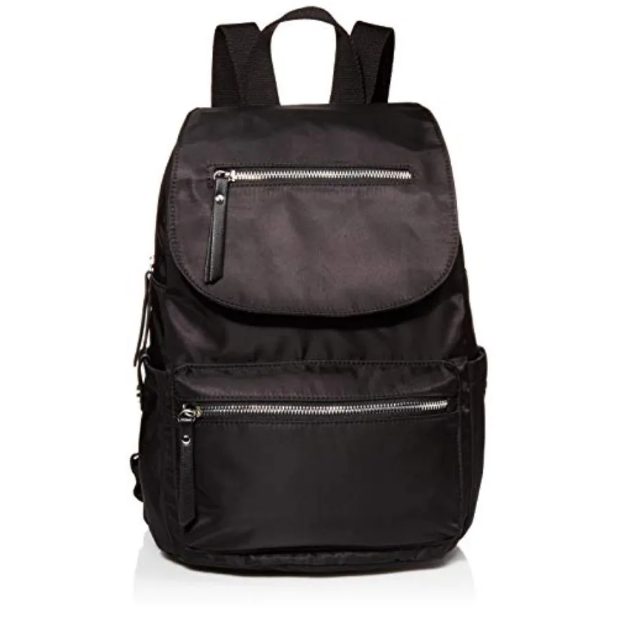 Nylon Flap Backpack, Black
Nylon Flap Backpack, Black