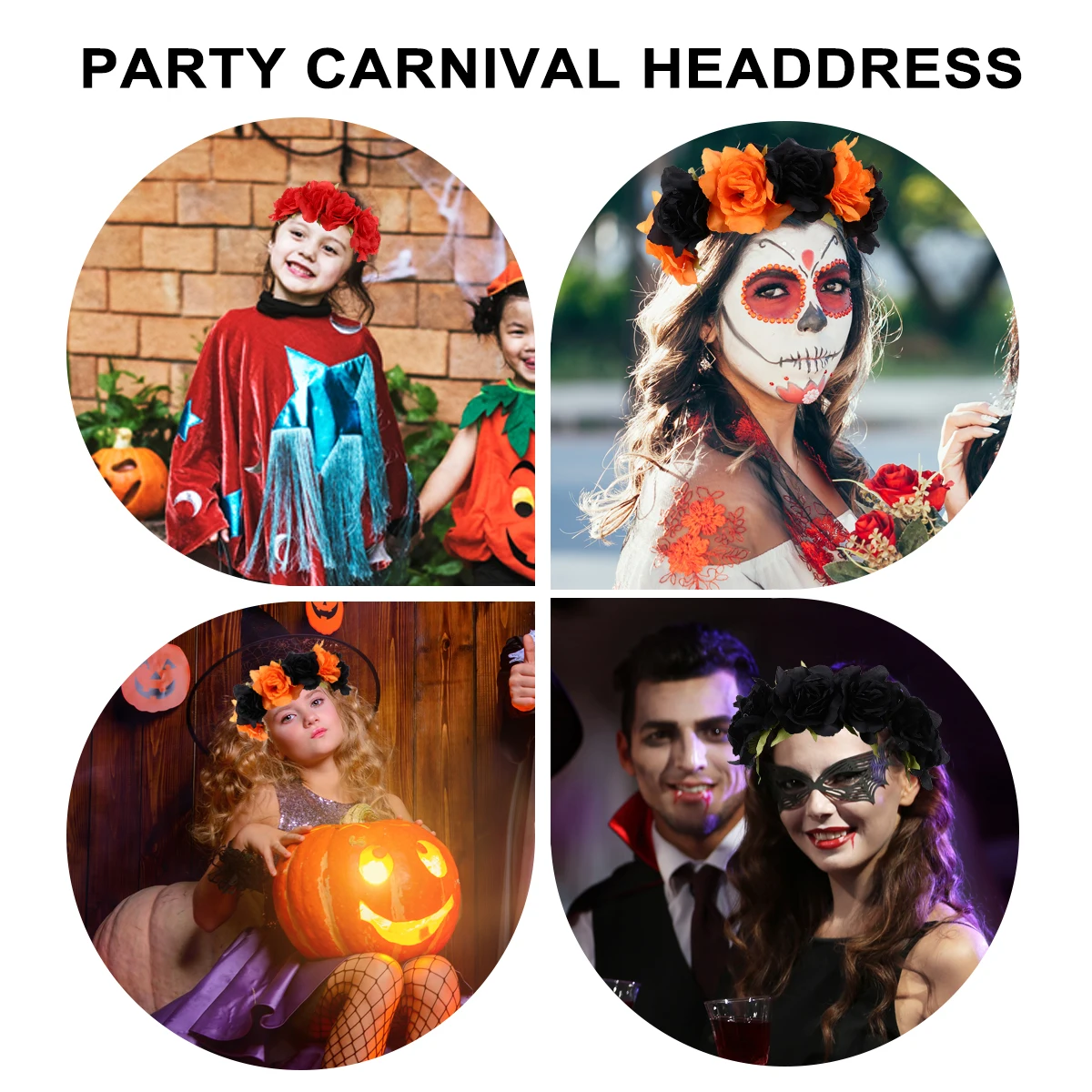 3Pcs Simulation Flower Headband Halloween Theme Elegant Artificial Flower Hair Accessories for Party
3Pcs Simulation Flower Headband Halloween Theme Elegant Artificial Flower Hair Accessories for Party