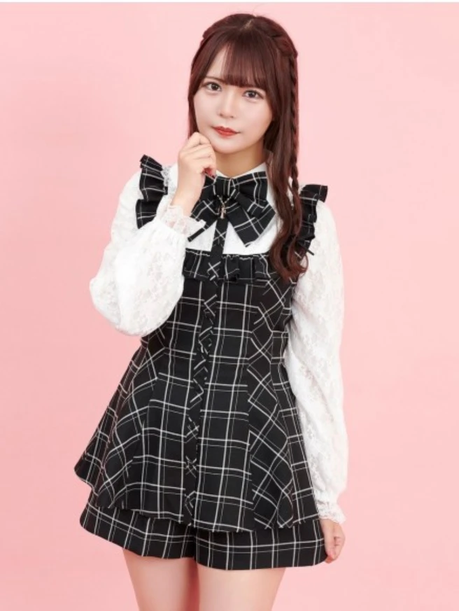 Japanese Style SC Outfits Plaid Lace Long Sleeve Mine Style Autumn Fashion Sweet Vintage Shirt Shorts Lolita Girly Two-Piece Set
Japanese Style SC Outfits Plaid Lace Long Sleeve Mine Style Autumn Fashion Sweet Vintage Shirt Shorts Lolita Girly Two-Piece Set