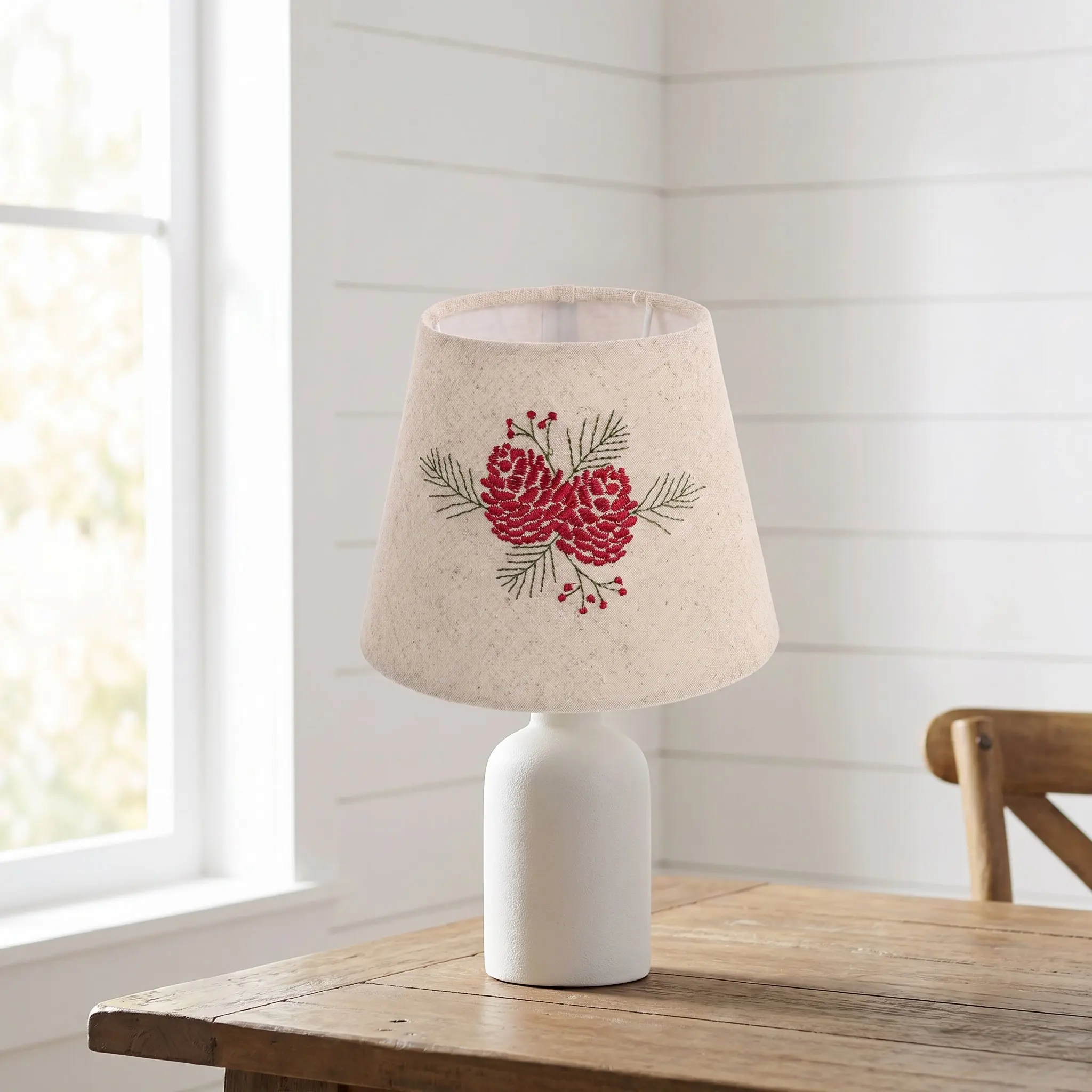 Small Barrel Fabric Lamp Shade Embroidered with Delicate Floral Motif 4.3in .7in Bottom 5.1in Height Fits E27 E14 Table
Small Barrel Fabric Lamp Shade Embroidered with Delicate Floral Motif 4.3in .7in Bottom 5.1in Height Fits E27 E14 Table