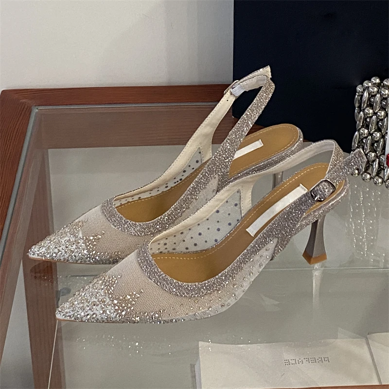 Eilyken Fashion Elegant Crystal Breathable Mesh Buckle Strap Women Pumps Sandals Sexy Thin High Heels Slingbacks Mule Shoes
Eilyken Fashion Elegant Crystal Breathable Mesh Buckle Strap Women Pumps Sandals Sexy Thin High Heels Slingbacks Mule Shoes