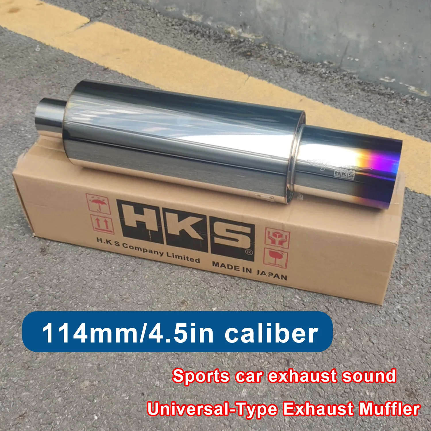 HKS114mm/4.5in Universal Straight drum Muffler Tail Pipe Stainless Steel Car Exhaust Pipe Japanese Style Auto Tuning Upgrade JDM
HKS114mm/4.5in Universal Straight drum Muffler Tail Pipe Stainless Steel Car Exhaust Pipe Japanese Style Auto Tuning Upgrade JDM