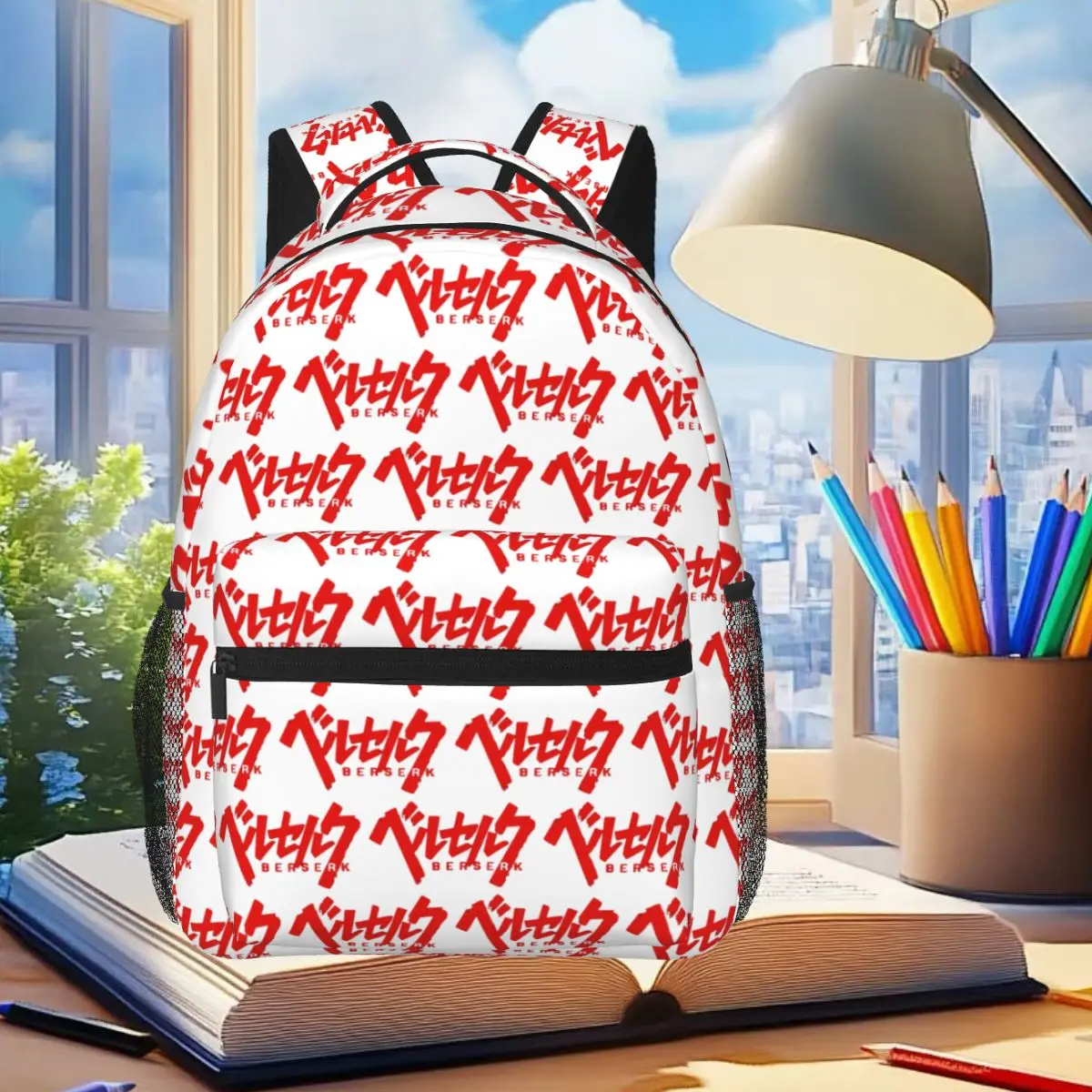 Japanese Anime Berserk Logo Backpack Student Boys Girls BookBag Children School Bag Laptop Shoulder Bags for Men Women
Japanese Anime Berserk Logo Backpack Student Boys Girls BookBag Children School Bag Laptop Shoulder Bags for Men Women