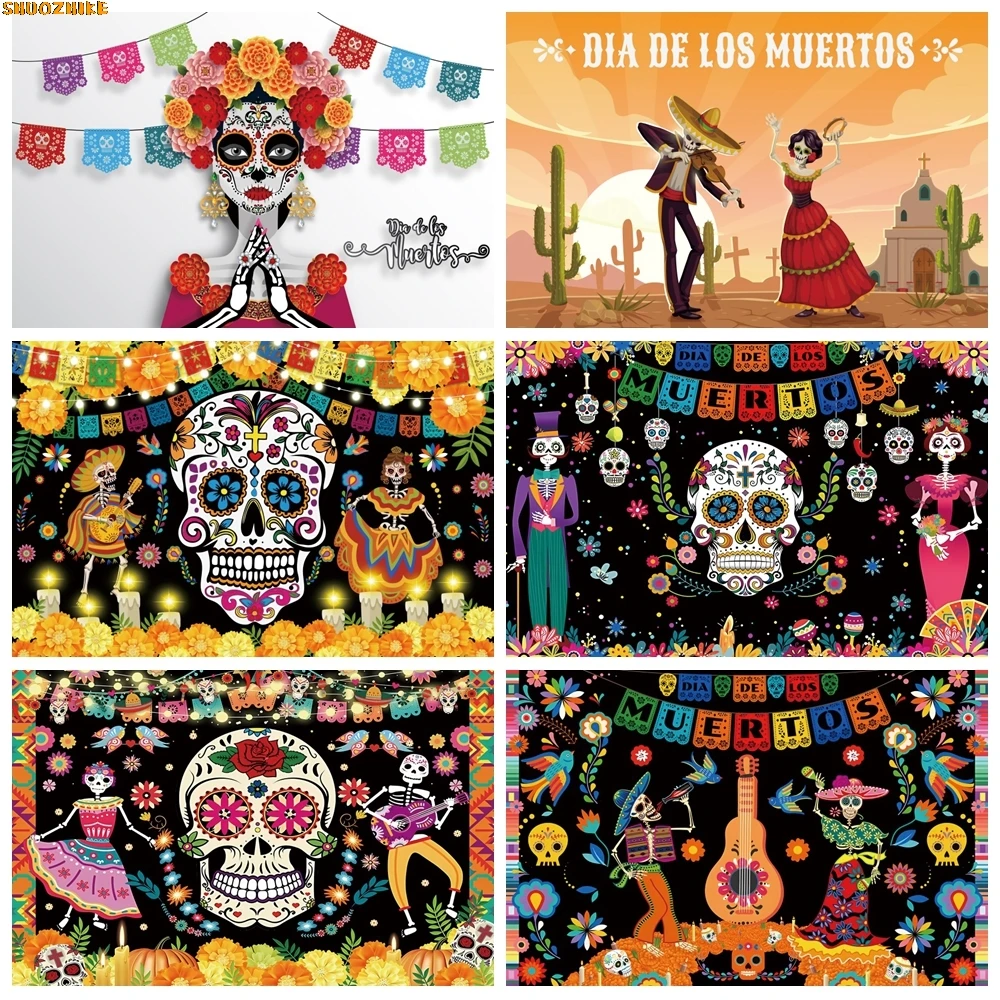 Mexico Day of The Dead Backdrop Mexican Fiesta Sugar Skull Marigold Carnival Dress-up Dance Party Decor Photography Background
Mexico Day of The Dead Backdrop Mexican Fiesta Sugar Skull Marigold Carnival Dress-up Dance Party Decor Photography Background