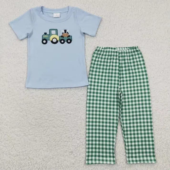 Tuke Boys Outfits Short Sleeve Shirt + Pants Set Green Duck Truck Dog Print Baby Clothes 2PCS 0-16 Years Kids Summer Wear
Tuke Boys Outfits Short Sleeve Shirt + Pants Set Green Duck Truck Dog Print Baby Clothes 2PCS 0-16 Years Kids Summer Wear