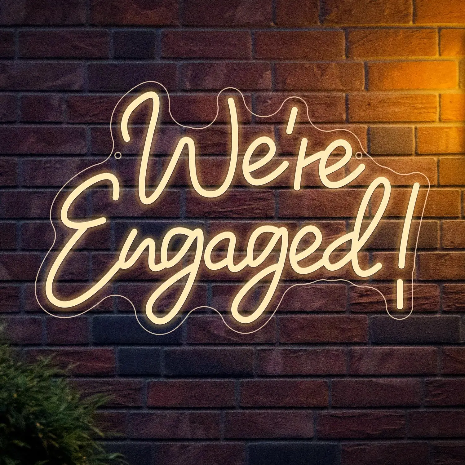 We're Engaged! LED Neon - Clear Acrylic Design, USB Powered Dimmable LED Neon, Perfect for Weddings, Parties, Bedroom Wall Art
We're Engaged! LED Neon - Clear Acrylic Design, USB Powered Dimmable LED Neon, Perfect for Weddings, Parties, Bedroom Wall Art