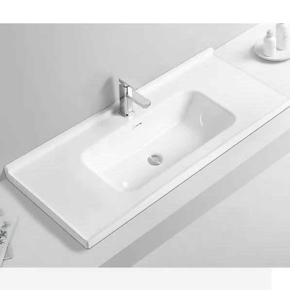 Single basin ceramic integrated wash basin semi-embedded face wash household bathroom Taichung wash table bath
Single basin ceramic integrated wash basin semi-embedded face wash household bathroom Taichung wash table bath