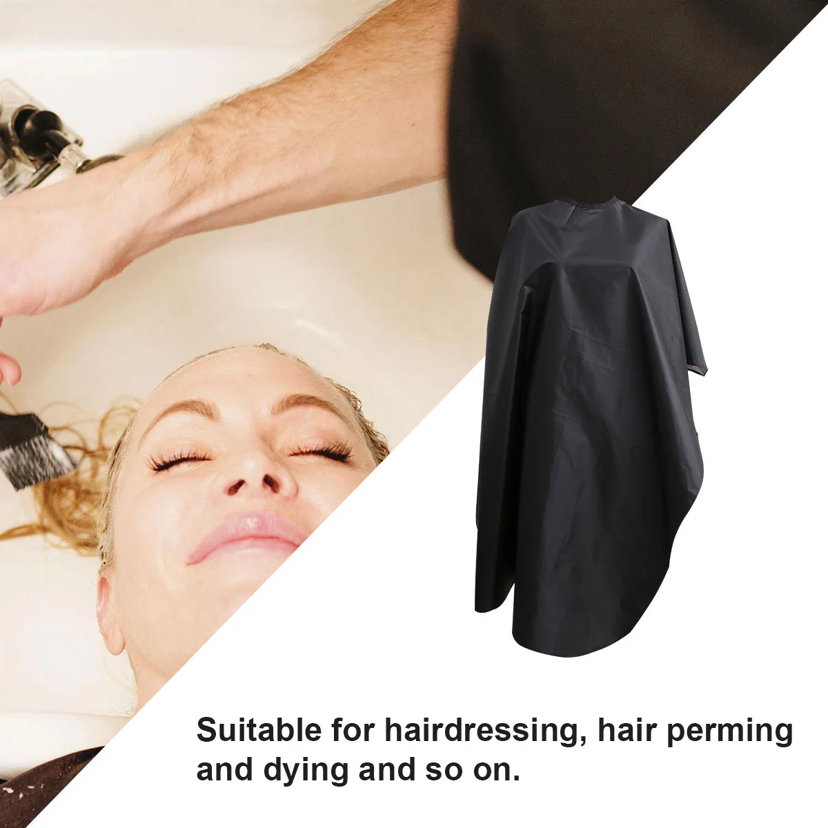 1pc Hairdressing Cape Water-Proof Barber Cape For Hair Cutting Perming Dying Non-Stick Lightweight Durable Salon Home Use Black
1pc Hairdressing Cape Water-Proof Barber Cape For Hair Cutting Perming Dying Non-Stick Lightweight Durable Salon Home Use Black