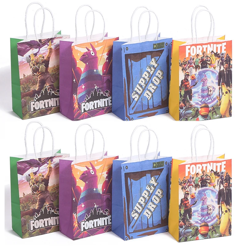 12pcs Fortnites Birthday Party Gift Bags Boy Girl Cute Handbags Cartoon Anime Pattern Kraft PaperBag Baby Shower Decoration Gift
12pcs Fortnites Birthday Party Gift Bags Boy Girl Cute Handbags Cartoon Anime Pattern Kraft PaperBag Baby Shower Decoration Gift