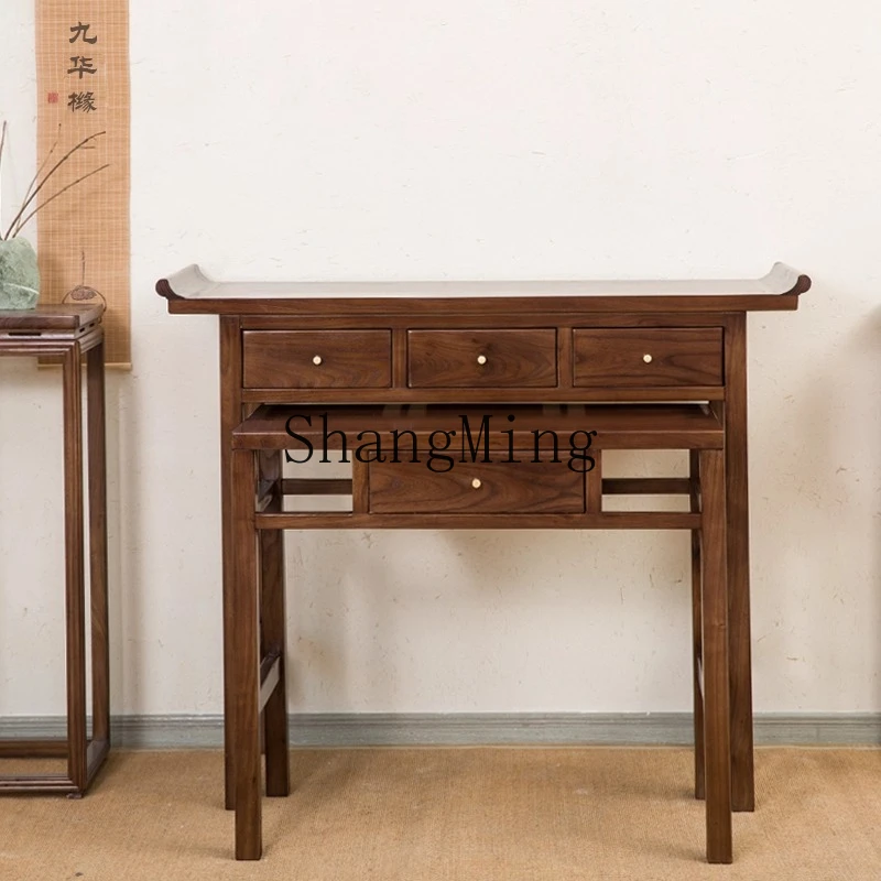 ZYY black walnut incense case new Chinese solid wood living room incense table modern simple offering table
ZYY black walnut incense case new Chinese solid wood living room incense table modern simple offering table