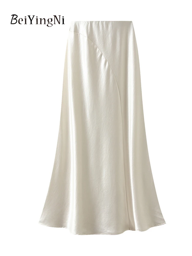 Beiyingni Irregular Spliced Women Satin Mermaid Skirt 2025 Summer Elegant New Fashion Long Maxi Skirts Ladies Plain Luxury Jupes
Beiyingni Irregular Spliced Women Satin Mermaid Skirt 2025 Summer Elegant New Fashion Long Maxi Skirts Ladies Plain Luxury Jupes