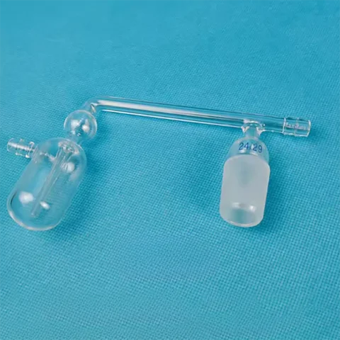 Glass liquid seal tube comb-shaped F-shaped exhaust tube transparent thickened frosted experimental equipment 24#
