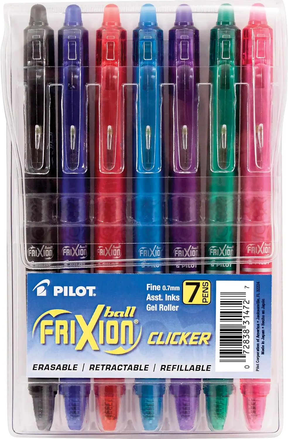 Erasable Gel Ink Pens, Fine Point Assorted Colors, Refillable & Retractable, 7 Pack for Note Taking & Scrapbooking
Erasable Gel Ink Pens, Fine Point Assorted Colors, Refillable & Retractable, 7 Pack for Note Taking & Scrapbooking