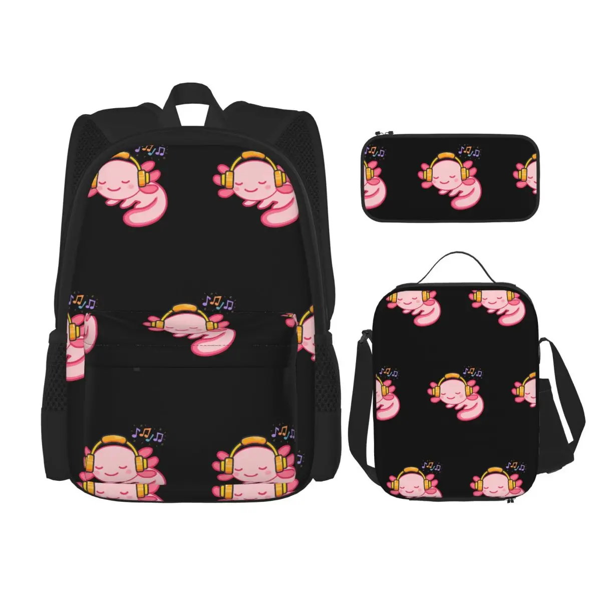 Axolotl Sea Animal Backpacks Boys Girls Bookbag Students School Bags Kids Rucksack Lunch Bag Pen Bag Three-Piece Set
Axolotl Sea Animal Backpacks Boys Girls Bookbag Students School Bags Kids Rucksack Lunch Bag Pen Bag Three-Piece Set