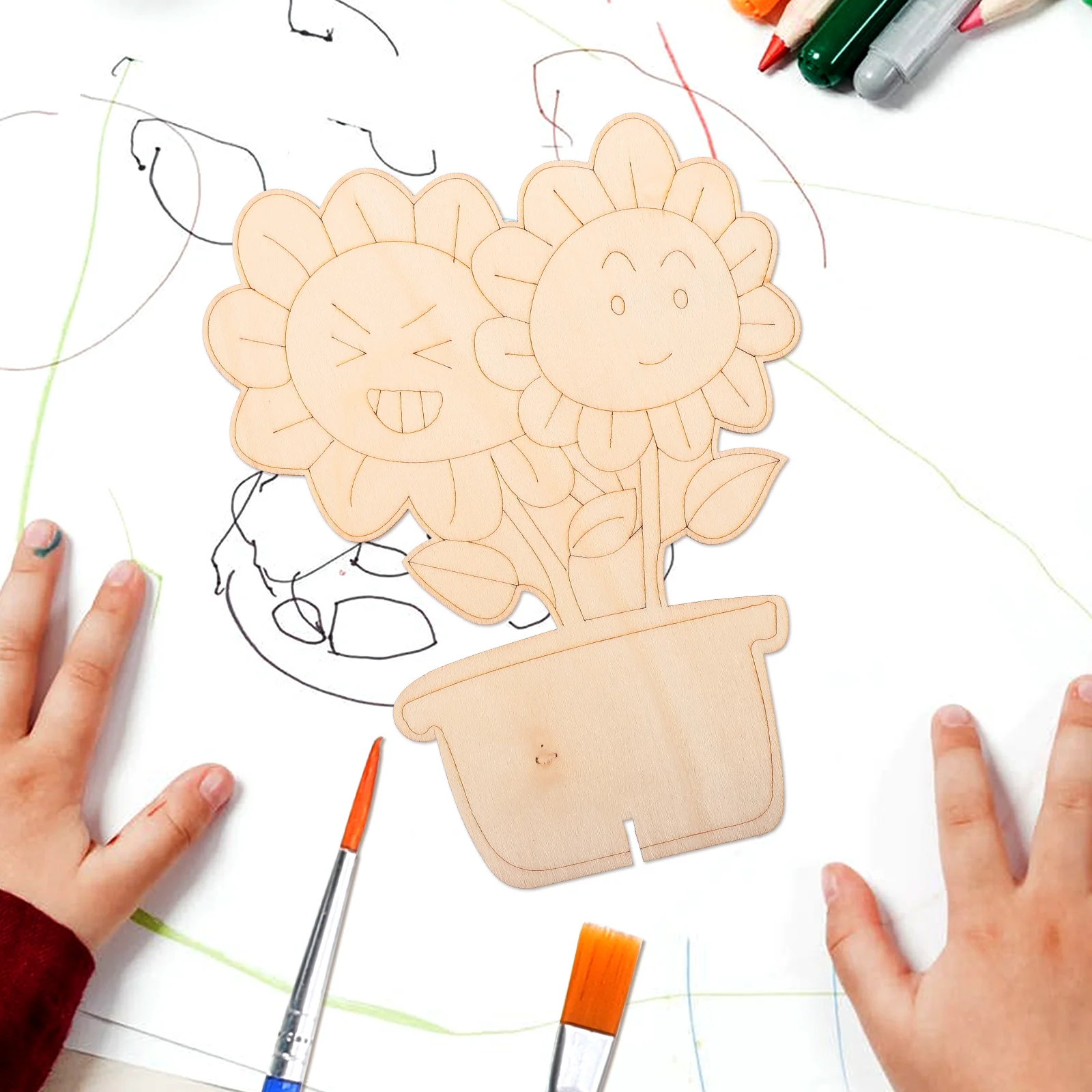 4pcs Wooden Flower Ornaments DIY Craft Decor Unfinished Wood Cutouts Handmade Painting Kids Gift Smooth Safe Wood for Art 
4pcs Wooden Flower Ornaments DIY Craft Decor Unfinished Wood Cutouts Handmade Painting Kids Gift Smooth Safe Wood for Art