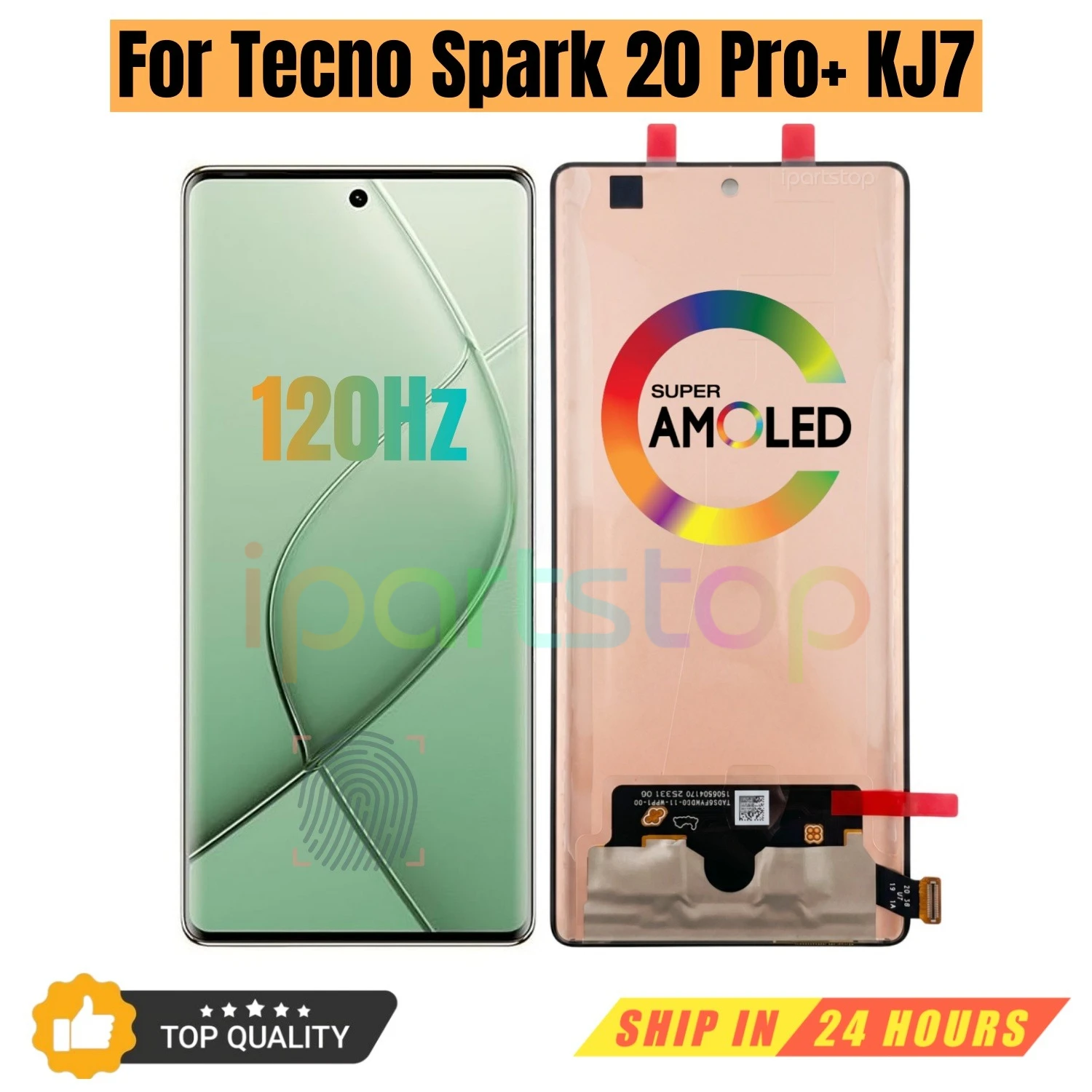 iParts Replacement New Display for Tecno Spark 20 Pro+ Plus KJ7 120Hz AMOLED Touch Screen With Frame Assembly OEM Parts Tested
iParts Replacement New Display for Tecno Spark 20 Pro+ Plus KJ7 120Hz AMOLED Touch Screen With Frame Assembly OEM Parts Tested
