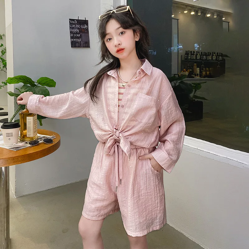 Girls Suits Children 2024 New Spring and Summer Pink Coat and Bottoms Simple Casual Style All-match Suits Two-piece Set Clothes
Girls Suits Children 2024 New Spring and Summer Pink Coat and Bottoms Simple Casual Style All-match Suits Two-piece Set Clothes