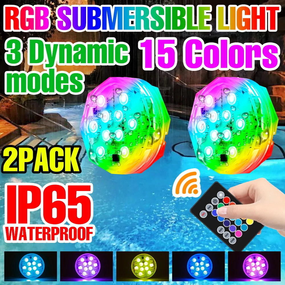 2Pack LED Swimming Pool Light RGB Submersible Lamp Outdoor Garden Carnival Decoration Party Pond Fountain Underwater Lighting
2Pack LED Swimming Pool Light RGB Submersible Lamp Outdoor Garden Carnival Decoration Party Pond Fountain Underwater Lighting