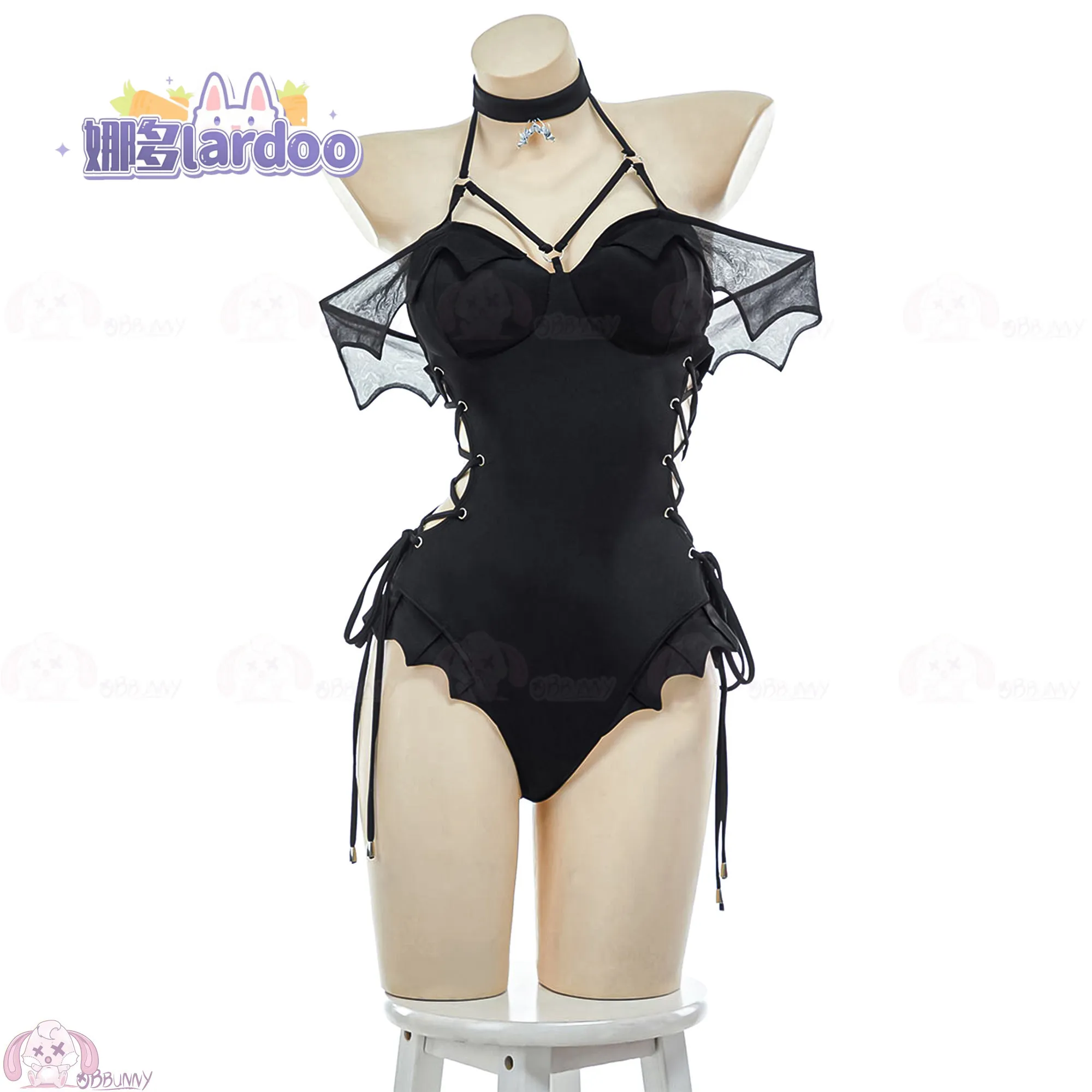 Little Bat Gothic Black Swimsuit Halter Cut-out One-piece Dark Style Bathing Suit for Swimming & Hot Spring
Little Bat Gothic Black Swimsuit Halter Cut-out One-piece Dark Style Bathing Suit for Swimming & Hot Spring