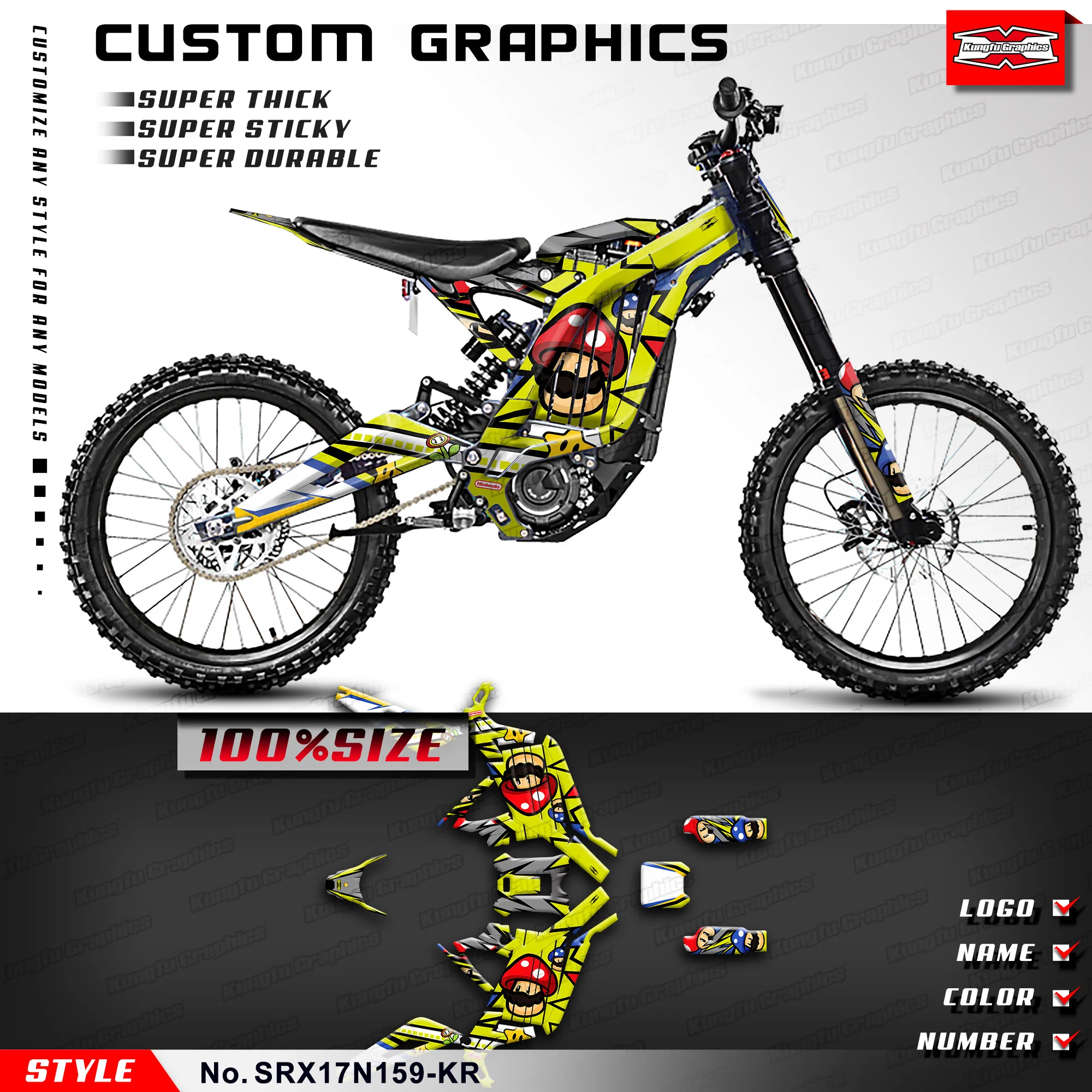 KUNGFU GRAPHICS Custom Motorcycle Stickers Adhesive Decals for Segway X160 X260 Light Bee S LBX Graphics, SRX17N159-KR
KUNGFU GRAPHICS Custom Motorcycle Stickers Adhesive Decals for Segway X160 X260 Light Bee S LBX Graphics, SRX17N159-KR