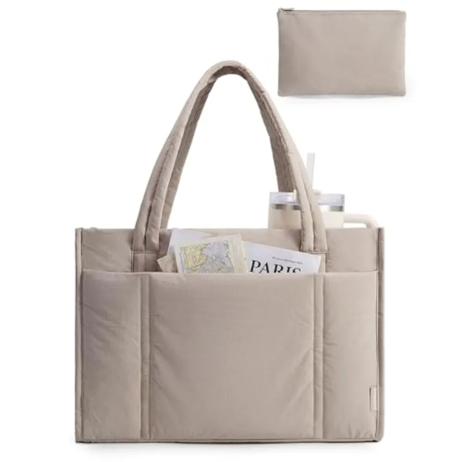 Tote Bag for Women, 2Pc Puffer Tote Bag with Zipper, Quilted Work Tote Teacher Bag Shoulder Handbag Beach Tote, Diaper Bag Tote
Tote Bag for Women, 2Pc Puffer Tote Bag with Zipper, Quilted Work Tote Teacher Bag Shoulder Handbag Beach Tote, Diaper Bag Tote