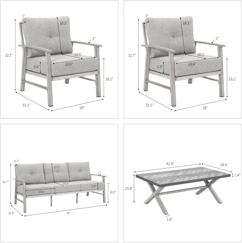 Waterproof French Style 5-Seater Garden Sofa Set Comfortable Aluminum Hand Painting Coffee Table Seating Patio Leisure Furniture
Waterproof French Style 5-Seater Garden Sofa Set Comfortable Aluminum Hand Painting Coffee Table Seating Patio Leisure Furniture