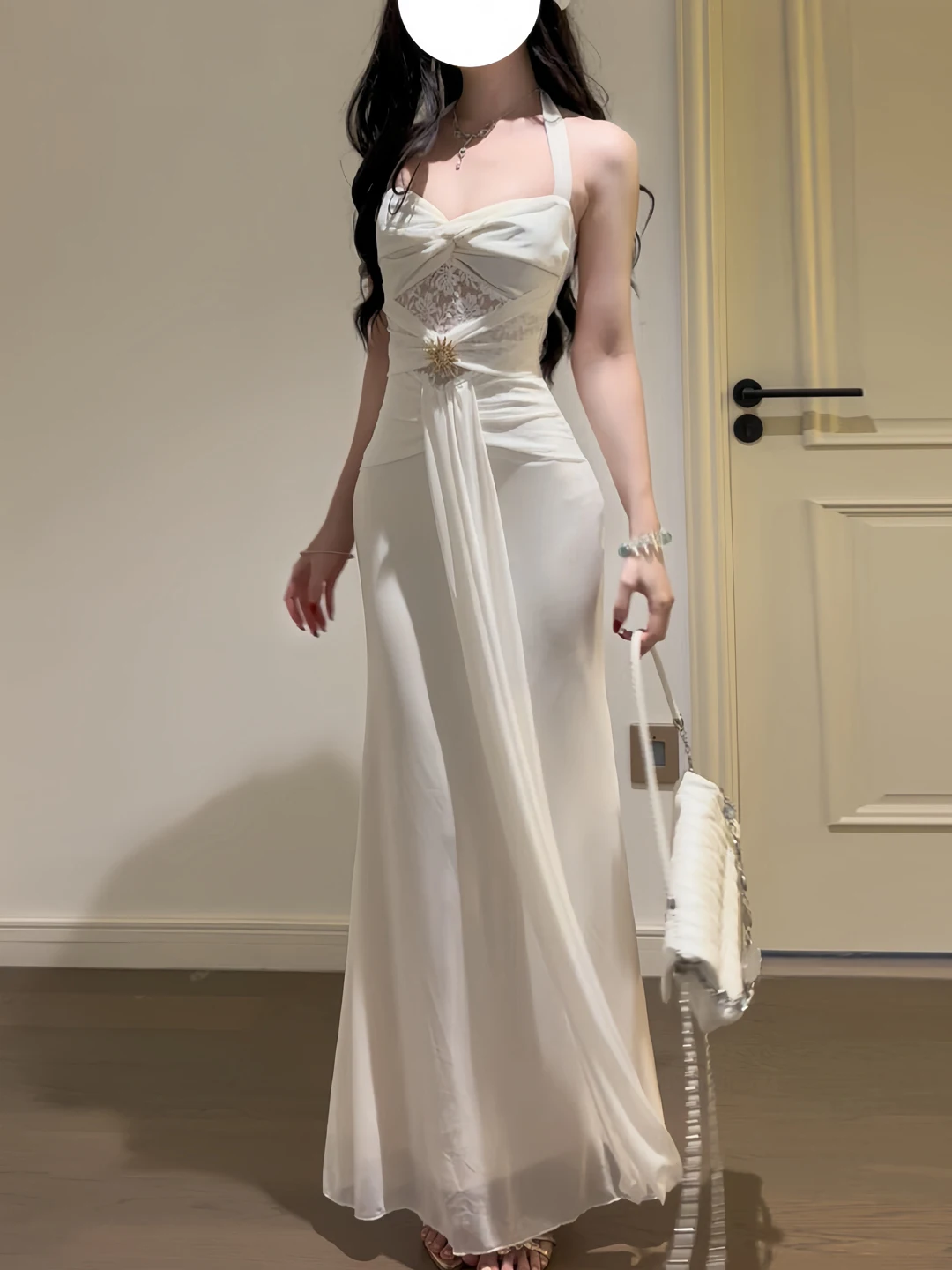 Elegant Lace Off-Shoulder Long Dress Women's White Birthday Ball Gown Ladylike Skirt Commute Style A-Line Silhouette Casual Wear
Elegant Lace Off-Shoulder Long Dress Women's White Birthday Ball Gown Ladylike Skirt Commute Style A-Line Silhouette Casual Wear