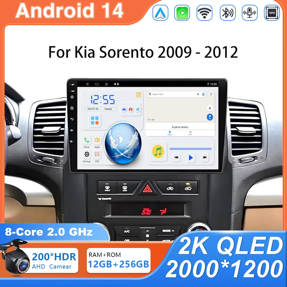 Android 14 Car Radio For Kia Sorento 2009 - 2012 Android Auto Multimedia Player GPS Navigation Stereo Head Unit Carplay 4G WIFI
Android 14 Car Radio For Kia Sorento 2009 - 2012 Android Auto Multimedia Player GPS Navigation Stereo Head Unit Carplay 4G WIFI