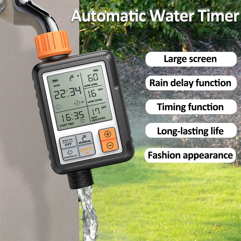 All Days Use Garden Intelligent Irrigation System EU Outdoor Rain Delay Water Timer Home Automatic Digital Sprinkler Controller
All Days Use Garden Intelligent Irrigation System EU Outdoor Rain Delay Water Timer Home Automatic Digital Sprinkler Controller