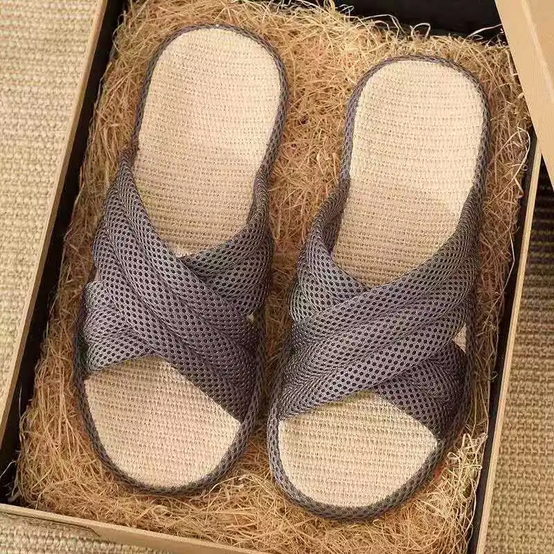 2026 Men's anti-slip rubber-soled soft-soled slippers for summer indoor use made of linen breathable sweat-absorbent and quiet
2026 Men's anti-slip rubber-soled soft-soled slippers for summer indoor use made of linen breathable sweat-absorbent and quiet