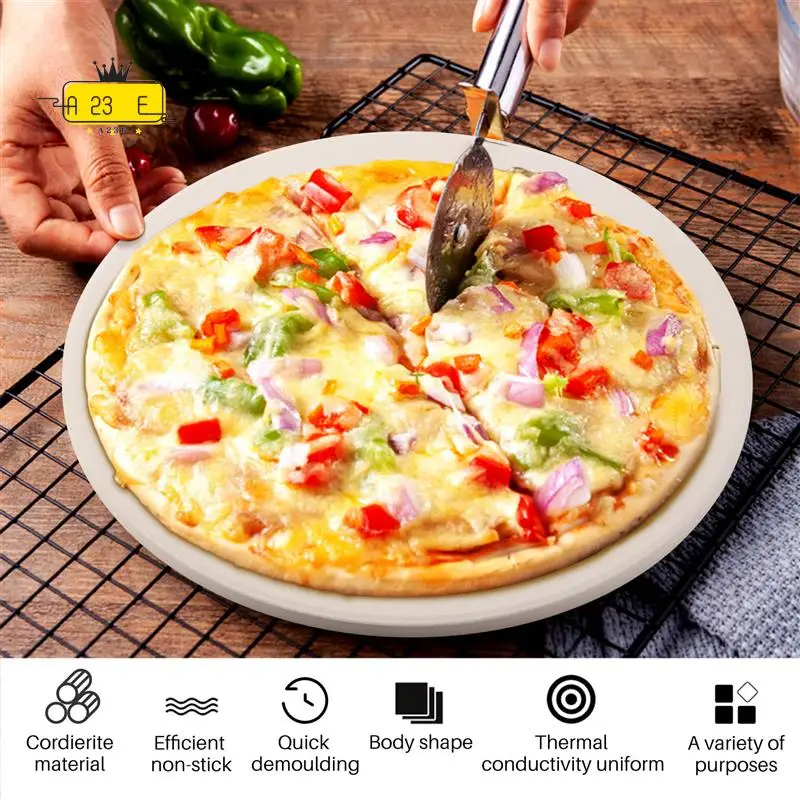 A23E-Pizza Stone For Baking-Cordierite Pizza Stone Plate For Bbq Grill Oven-Cook And Serve Pizza Bread Cheese-Round 30.5Cm
A23E-Pizza Stone For Baking-Cordierite Pizza Stone Plate For Bbq Grill Oven-Cook And Serve Pizza Bread Cheese-Round 30.5Cm