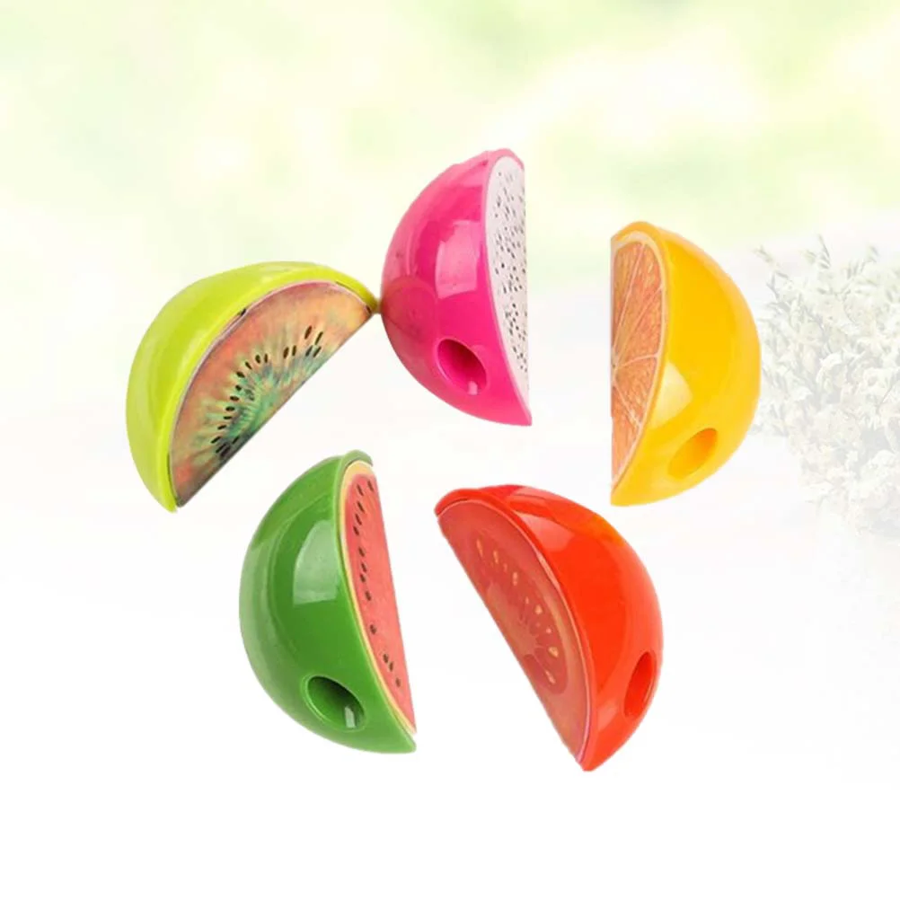 5pcs Plastic Fruit Design Sharpener Pencil Sharpener Students Stationery Supplies for Kids Children (Random Type)
5pcs Plastic Fruit Design Sharpener Pencil Sharpener Students Stationery Supplies for Kids Children (Random Type)