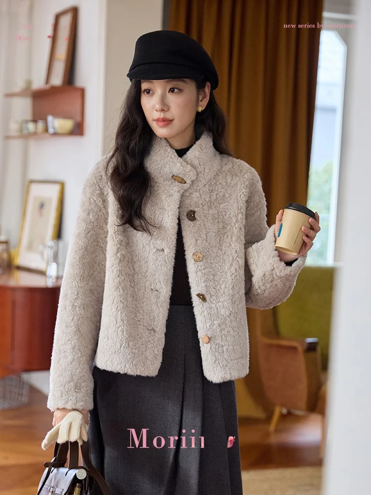 Moriirose ey Stand Collar ort Fur Jaet Women's Winter Vintage Loose Commute Top Button Decorated Straight Tube Polyeste...
Moriirose ey Stand Collar ort Fur Jaet Women's Winter Vintage Loose Commute Top Button Decorated Straight Tube Polyeste...