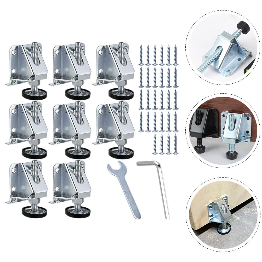 8Pcs Heavy Duty Adjustable Legs Leveler Kit Iron Furniture Feet for Leveling Cabinets Workbenches Shelving Units Rust Resistant
8Pcs Heavy Duty Adjustable Legs Leveler Kit Iron Furniture Feet for Leveling Cabinets Workbenches Shelving Units Rust Resistant