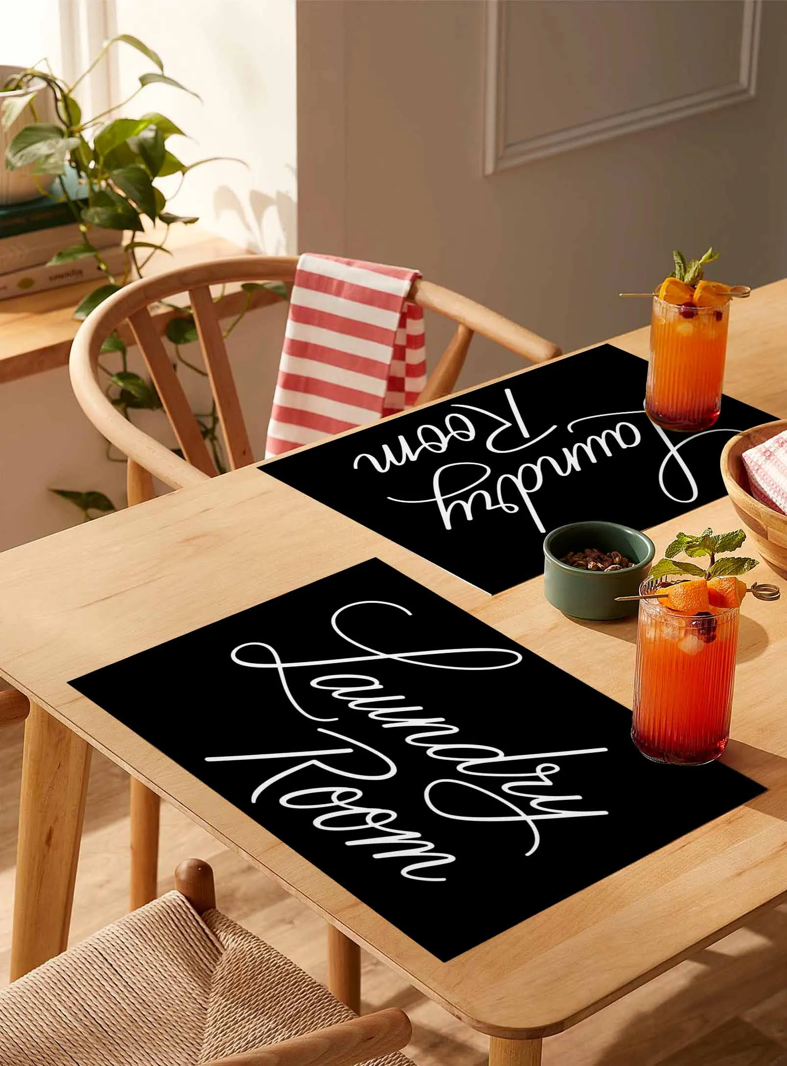 4/6 Pcs Modern Laundry Room Text Placemat Wedding Party Dining Decor Linen Table Mat Kitchen Accessories
4/6 Pcs Modern Laundry Room Text Placemat Wedding Party Dining Decor Linen Table Mat Kitchen Accessories