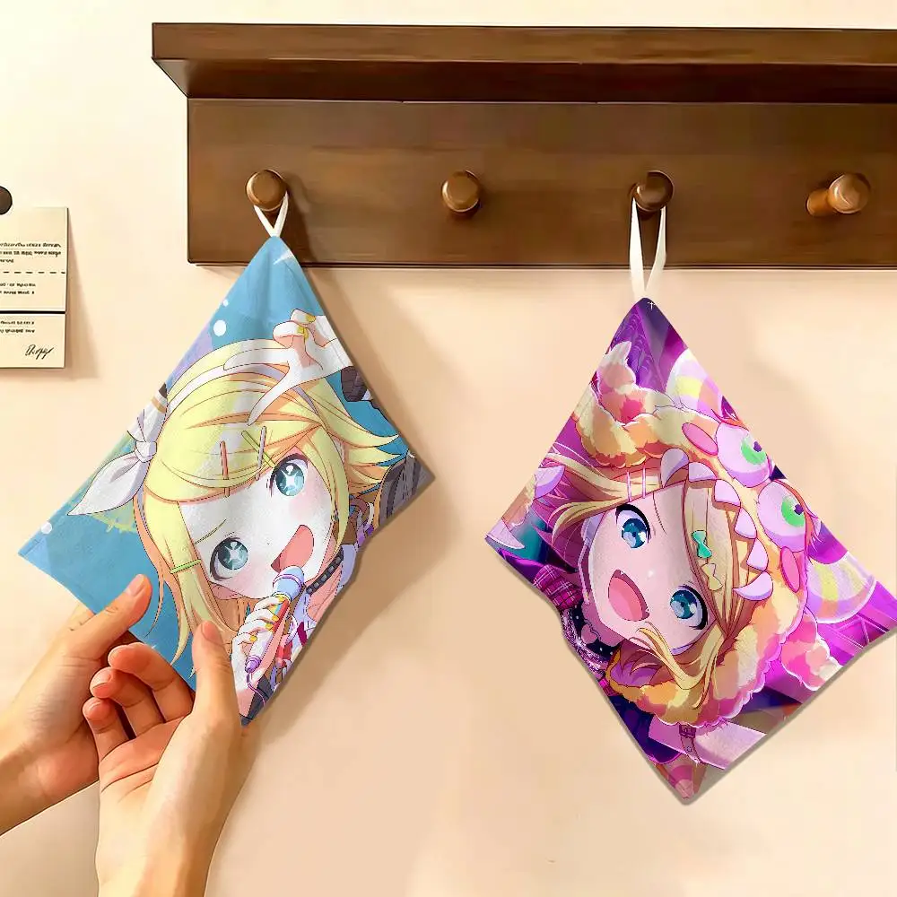 Kawaii Virtual Singer Kagamine Rin Hanging Polyester Towel, Reusable Hand Wiping Cloth, Wear Resistant for Home Kitchen Sink
Kawaii Virtual Singer Kagamine Rin Hanging Polyester Towel, Reusable Hand Wiping Cloth, Wear Resistant for Home Kitchen Sink