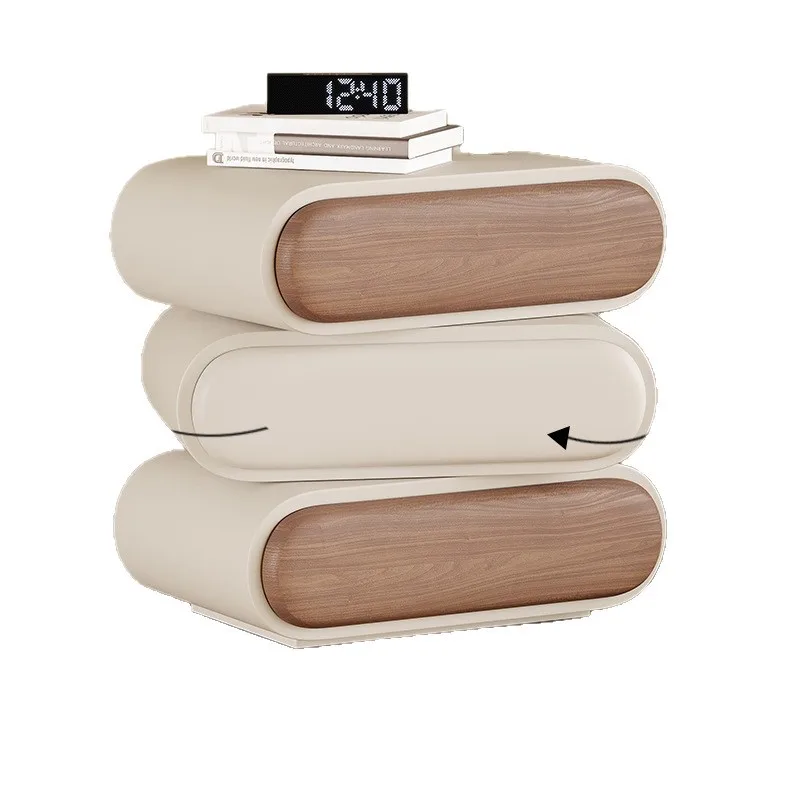 CX solid wood bedside table free installation, creative cream style leather art advanced sense
CX solid wood bedside table free installation, creative cream style leather art advanced sense