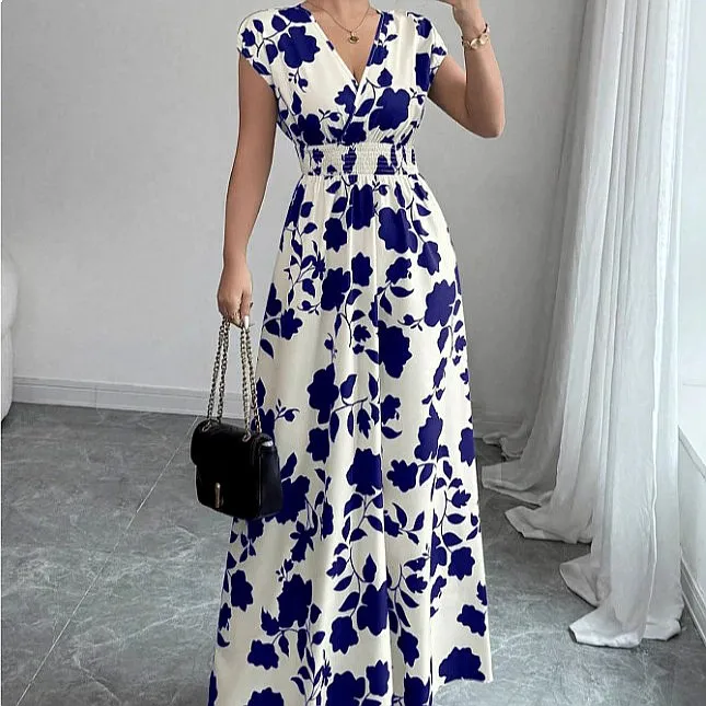 Short Sleeve Tie Front V Neck Print Dress Dresses Spring Summer Casual Flowy Maxi Dresses
Short Sleeve Tie Front V Neck Print Dress Dresses Spring Summer Casual Flowy Maxi Dresses