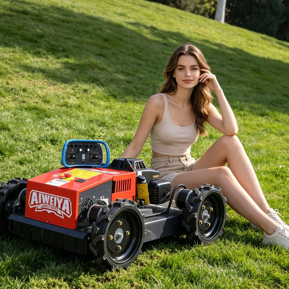 Customized Radio Controlled Lawn Mower Remote Control Crawler Mower Handheld Remote With LCD Screen Real-Time lawn mowers
Customized Radio Controlled Lawn Mower Remote Control Crawler Mower Handheld Remote With LCD Screen Real-Time lawn mowers