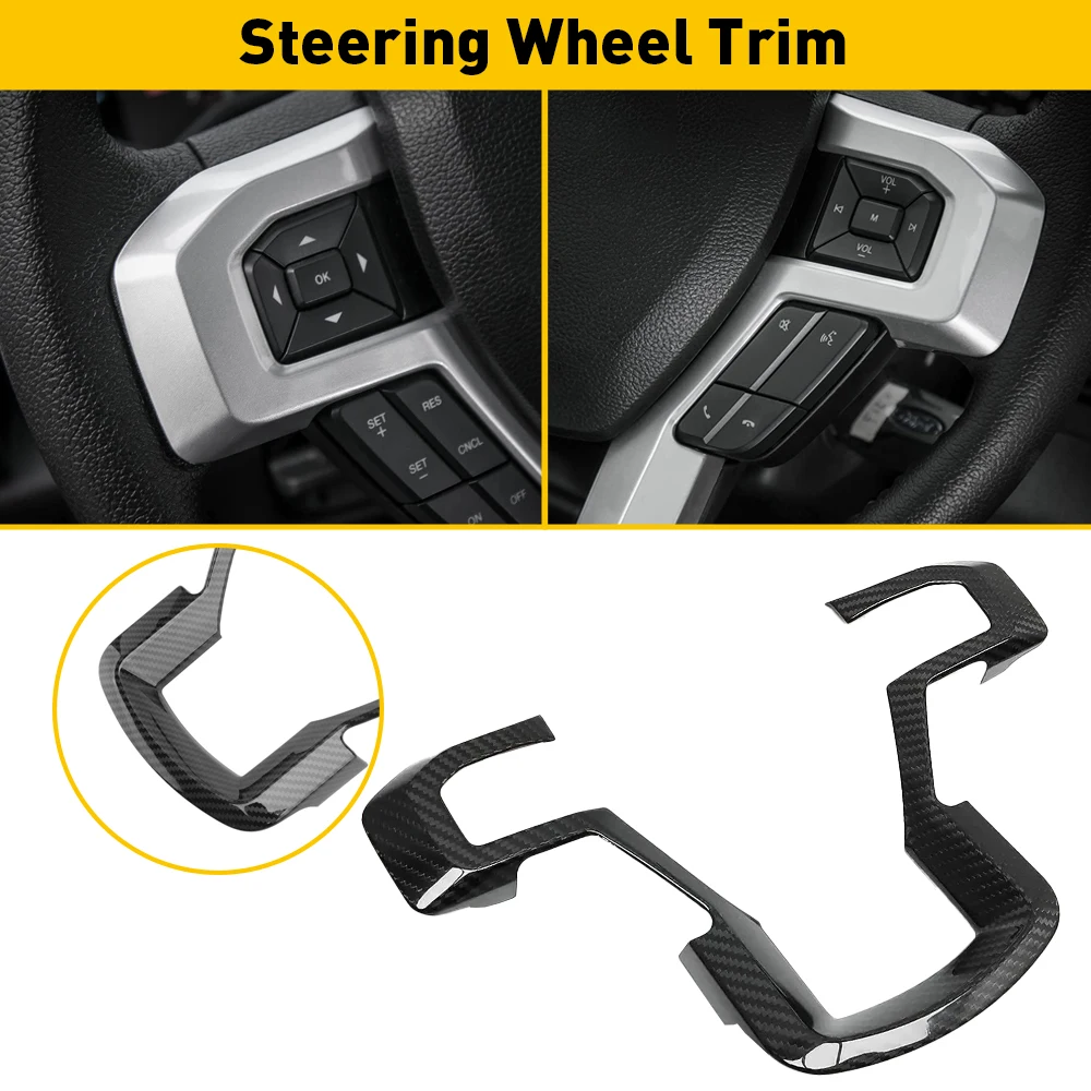 For Ford F150 2015-2020 F250 F350 2017 2018-2020 Car Interior Accessories Carbon Fiber Pattern Steering Wheel Cover Trim Sticker
For Ford F150 2015-2020 F250 F350 2017 2018-2020 Car Interior Accessories Carbon Fiber Pattern Steering Wheel Cover Trim Sticker