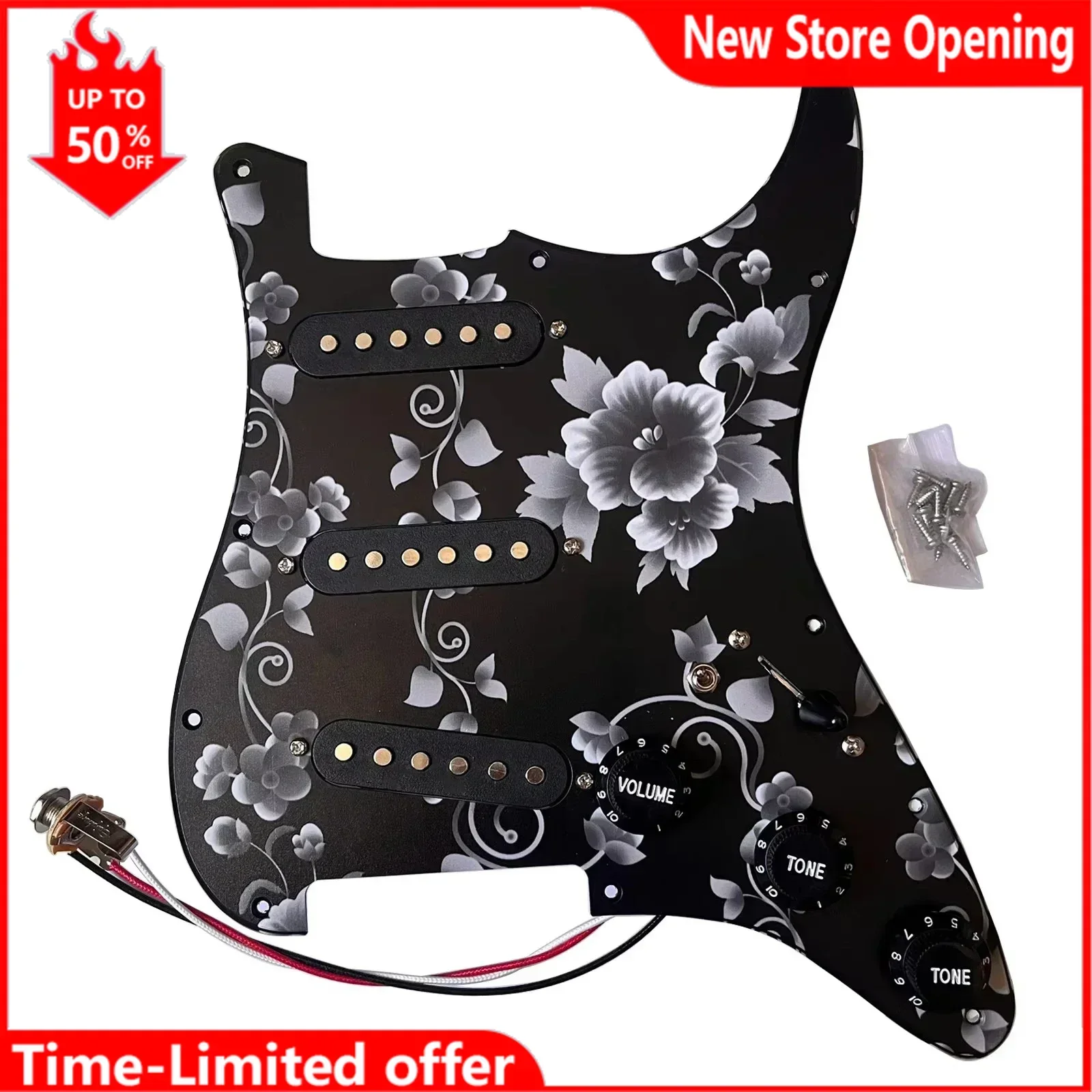 Prewired Loaded ST Pickguard Set Loaded 5-way Multi-Switch SSL1 Pickups Scratchplate for ST Guitar
Prewired Loaded ST Pickguard Set Loaded 5-way Multi-Switch SSL1 Pickups Scratchplate for ST Guitar