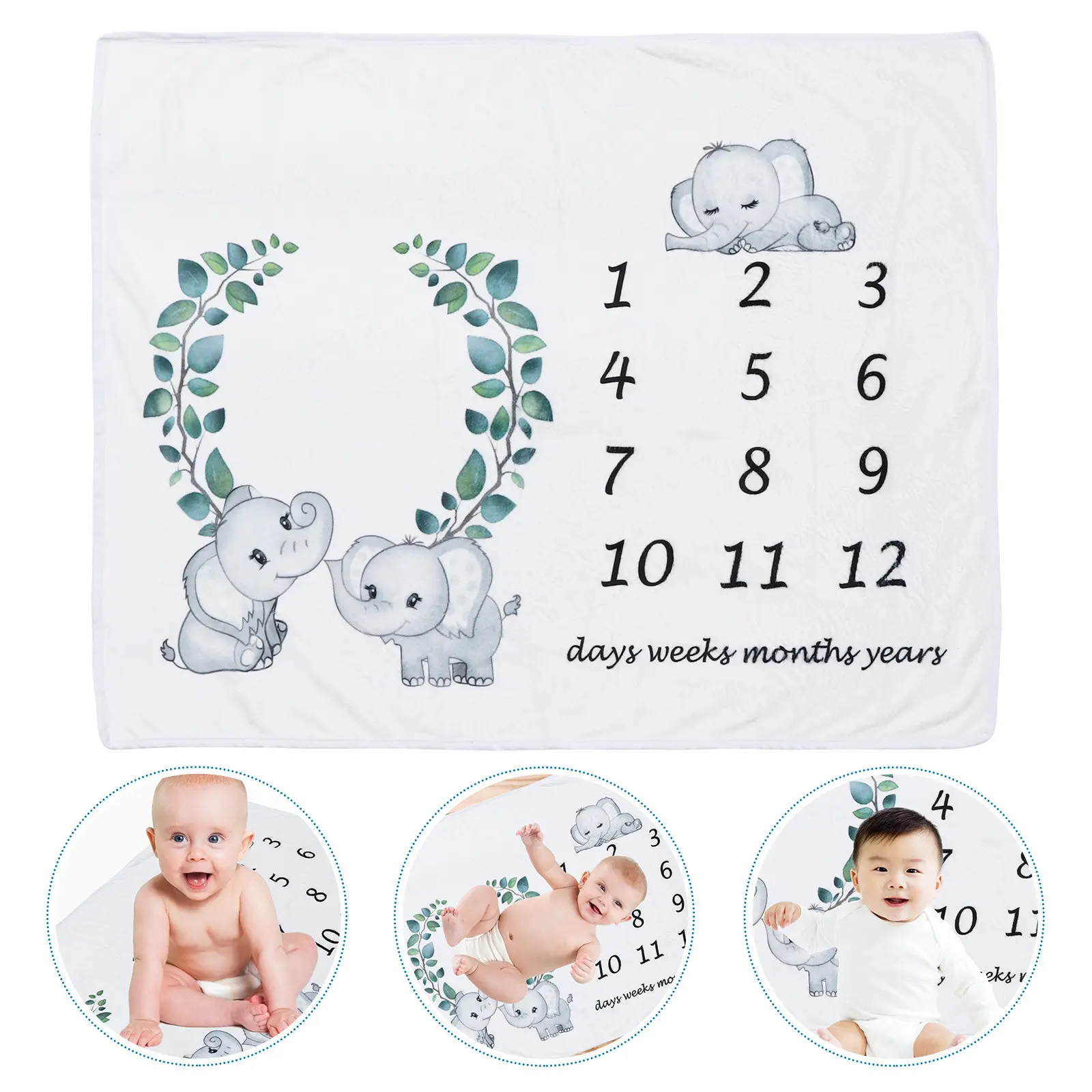 Elephant Background Blanket for Newborn Baby Photo Milestone Photography Cloth Flannel Soft Reusable Comfortable Environmental
Elephant Background Blanket for Newborn Baby Photo Milestone Photography Cloth Flannel Soft Reusable Comfortable Environmental
